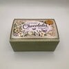Handgedecoreerde bamboe bewaardoos ‘Chocolate’
