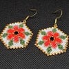 Handgemaakte Miyuki Delica oorbellen โ Hexagon Bloem