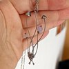 Handgemaakte paddenstoelenketting met rozenkwarts en zilverkleurig koper