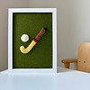 Hockey fun - unieke handgemaakte wanddecoratie van wol