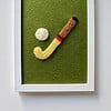 Hockey fun - unieke handgemaakte wanddecoratie van wol