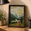 Into the Mountains – origineel kunstwerk op kaart van de Rocky Mountains