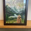 Into the Mountains – origineel kunstwerk op kaart van de Rocky Mountains
