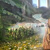 Into the Mountains – origineel kunstwerk op kaart van de Rocky Mountains