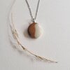 Klei Gloed - RVS ketting met uniek glas hanger