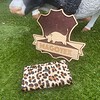 Leren portemonnee met dierenprint