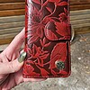 Luxe Gregorio Damesportemonnee van Echt Leer – Bloemenprint, RFID & Geschenkdoos