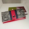 Luxe Peterson damesportemonnee van echt leer – rood & slangenprint