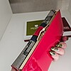 Luxe Peterson damesportemonnee van echt leer – rood & slangenprint