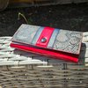 Luxe Peterson damesportemonnee van echt leer – rood & slangenprint