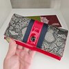 Luxe Peterson damesportemonnee van echt leer – rood & slangenprint