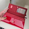 Luxe Peterson damesportemonnee van echt leer – rood & slangenprint