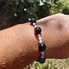 Moonlight: armband met blauwe tijgeroog en maansteen