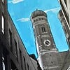 Munich: Original A3 Mixed media Print (Matte)