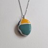 Oceaan Zon - RVS ketting met uniek glas hanger