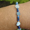 Ocean: armband met ruwe Aquamarijn en Lapis Lazuli