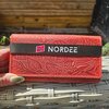 Rode damesportemonnee van echt leer – prachtig reliëfdesign