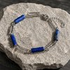 RVS armband met Lapis Lazuli – verstelbaar