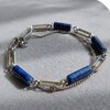 RVS armband met Lapis Lazuli – verstelbaar