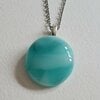 RVS ketting met uniek "Cayo Sombrero Herinneringen" glas hanger