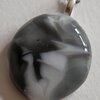 RVS ketting met uniek "Grijze Dans" glas hanger