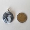 RVS ketting met uniek "Grijze Dans" glas hanger