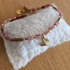 RVS Vergulde Armband met Rhodochrosiet & Vlinder 🦋