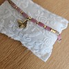 RVS Vergulde Armband met Rhodochrosiet & Vlinder 🦋
