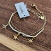 RVS Vergulde Dubbele Armband met Sterretjes