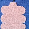 tufted wanddecoratie - Roze Anjer in een vaas