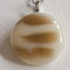 Zandglans - RVS ketting met uniek glas hanger