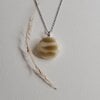 Zandglans - RVS ketting met uniek glas hanger