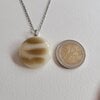 Zandglans - RVS ketting met uniek glas hanger