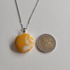 Zonnebloemkus - RVS ketting met uniek glas hanger