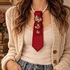 Aparte rode vlinder stropdas ketting dames – luxe accessoire met broche Eye catcher