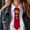 Aparte rode vlinder stropdas ketting dames – luxe accessoire met broche Eye catcher