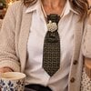 Statement stropdas ketting dames – handgemaakt sieraad upcycled tie necklace