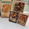 Bijzondere 3D Droogbloemen Kunstwerk van Van Gogh's Zonnebloemen - Unieke Decoratie