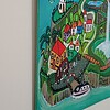 Canvas 25x25 'Vakantie eiland' origineel acryl schilderij