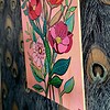 Canvas 'Boeket bloemen' origineel acryl schilderij 21x15