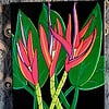 Canvas op hout 'Strelizia' origineel acryl schilderij 30x24