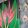 Canvas op hout 'Strelizia' origineel acryl schilderij 30x24