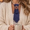 • One of a kind handgemaakte stropdasketting purple| Statement tie necklace | Upcycled tie jewelry