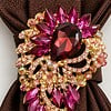 Eye catcher - handgemaakte stropdasketting bruin | Statement tie necklace | Upcycled tie jewelry