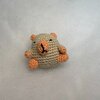 Gehaakte mini-capybara – handgemaakt klein knuffeltje van katoen