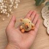 Gehaakte mini-capybara – handgemaakt klein knuffeltje van katoen