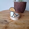 Glas in lood paddenstoelen waxinelichtjes houder