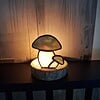 Glas in lood paddenstoelen waxinelichtjes houder