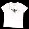 Hand Bedrukt T-Shirt, Geometrisch Insect en Verfspetters, Streetwear Casual, Unisex