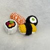 Handgemaakte gehaakte mini sushi – set van 4